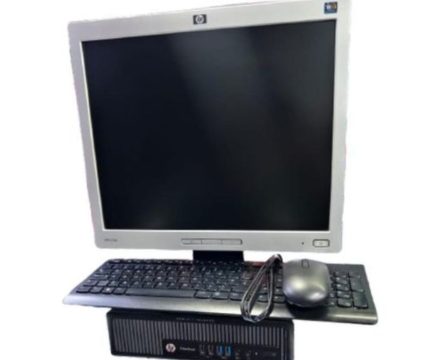 COMPLETE SET 800 G1 mini core i5 4th gen 4gb ram 500gbhdd 17 inches accessories ,MOUSE AND KEYBOARD